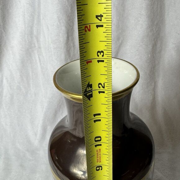 Gerold Porzellan Tettau Bavaria Vase 12" Scenic West Germany - Picture 2 of 7